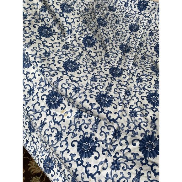 RALPH LAUREN PORCELAIN ROSETTE FULL SHEETS SET Flat Fitted 2 Pillowcases USA - Picture 3 of 7